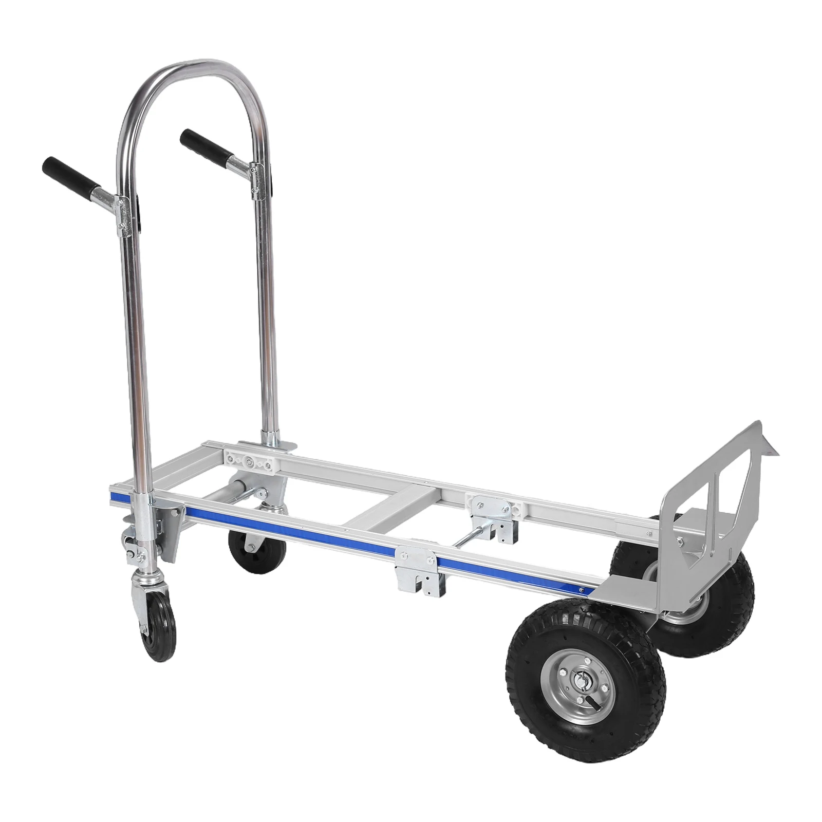 

2-in-1 Convertible Hand Truck with Wheels Aluminum Folding Hand Truck 800LBS Capacity for Logistics Shopping Home Office Moving