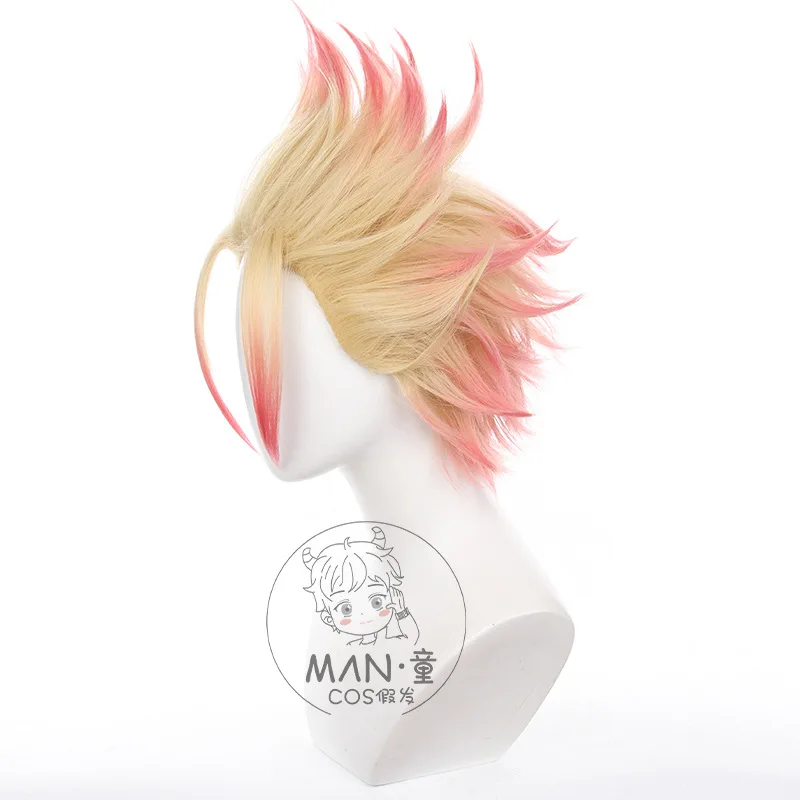 Azul bloqueio shidou ryusei peruca cosplay tingido gradiente espetado cabelo curto presente de halloween