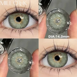 MILL CREEK 2PCS Color Contact Lenses for Eyes with diopters Myopia Green Blue Pupils Lenses Beauty Cosmetics Multicontact Lenses