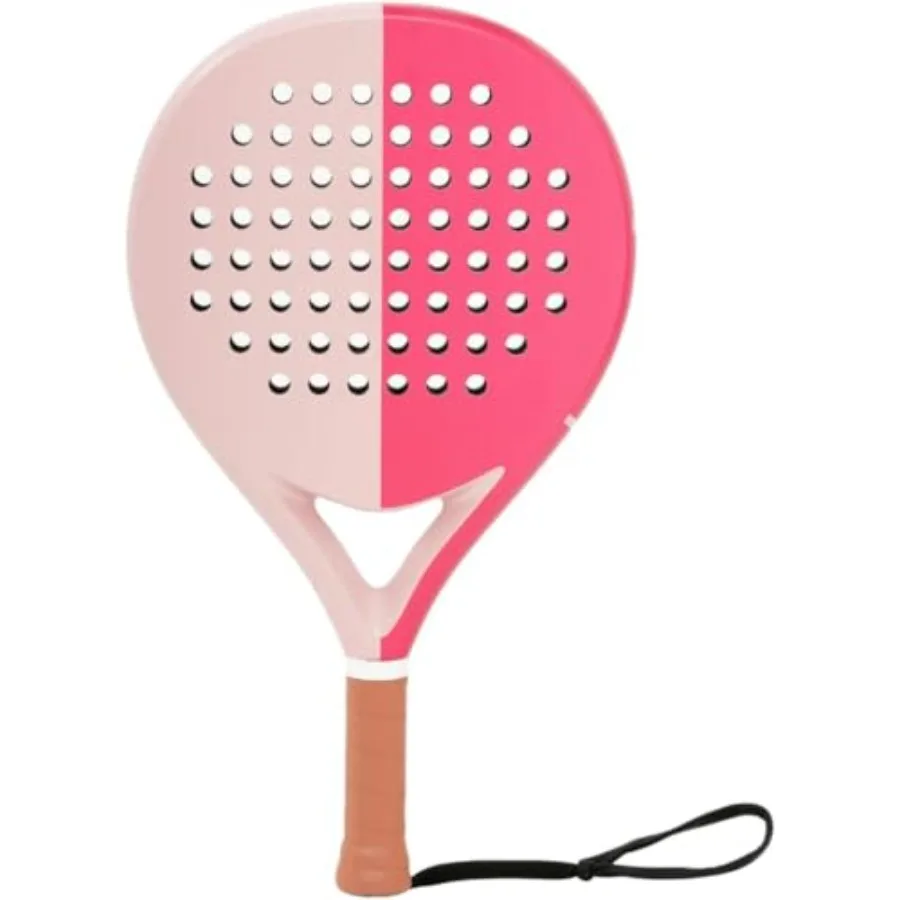 

Padel Racket with Cover Bag for Padel Courts - Carbon Surface with EVA Memory Foam - Lightweight Paddle Tennis Racquets in Blac