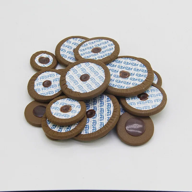 Tenor Alto Saxophone Genuine Leather Pads Coffee-Colored Maintenance Key Sheepskin Sound Hole Sealing Pads for Musical Instrumen