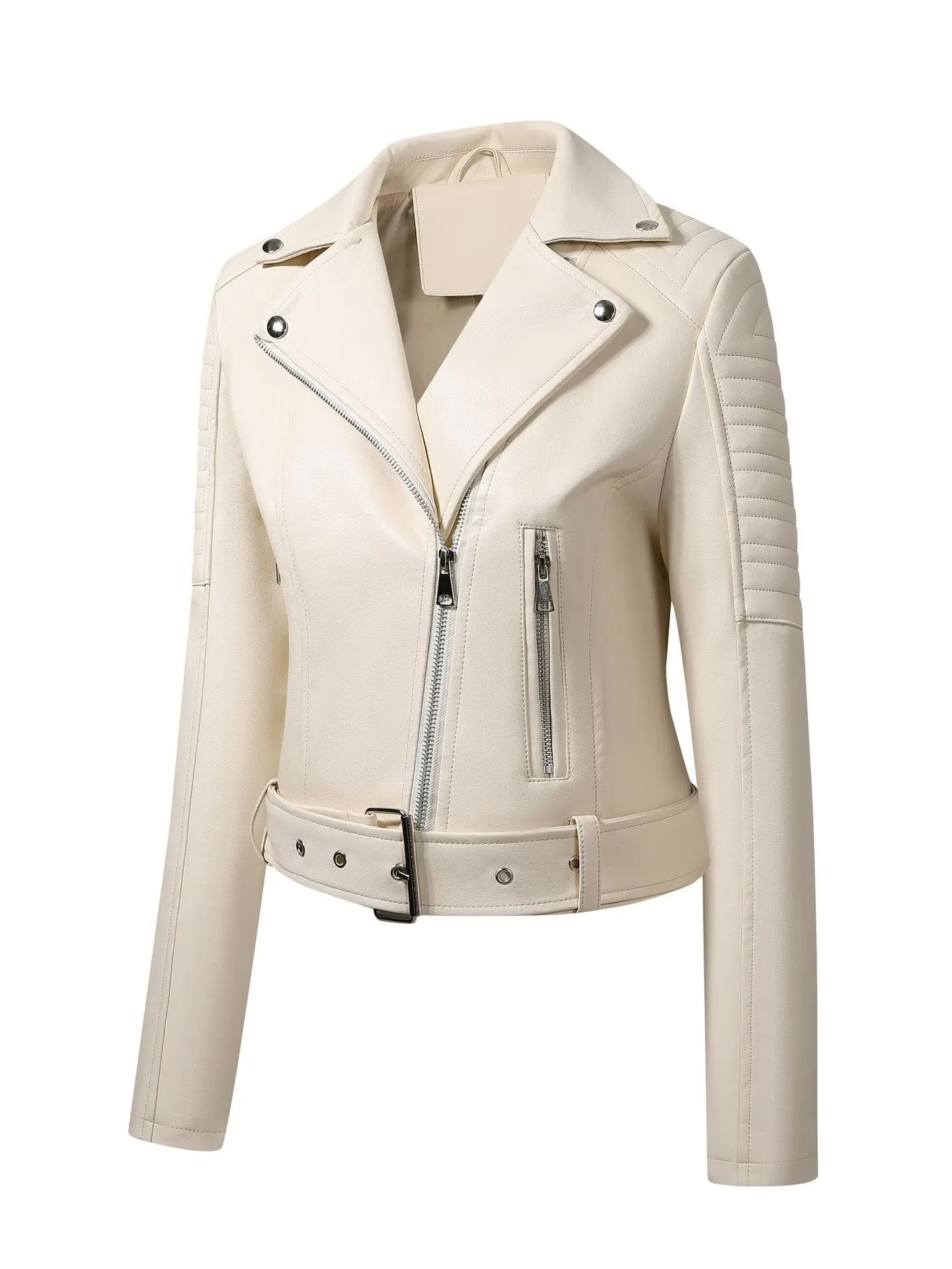 Motorcycle style leather jacket 2026 autumn/winter new loose Fashion leather new women's coat