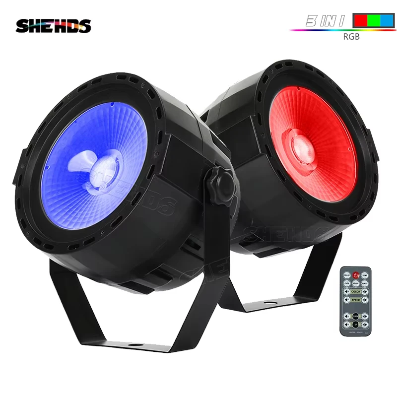 SHEHDS Mini LED Wireless Remote Control LED Par COB 30W RGB 3in1 Lighting DMX 7 For KTV DJ Disco Home Birthday Party