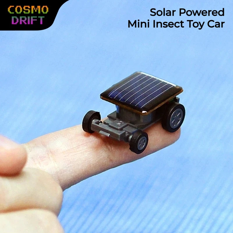 Mini carro de brinquedo de insetos movido a energia solar, faça você mesmo, modelo educacional de haste artesanal para crianças, decoração criativa de mesa, presente