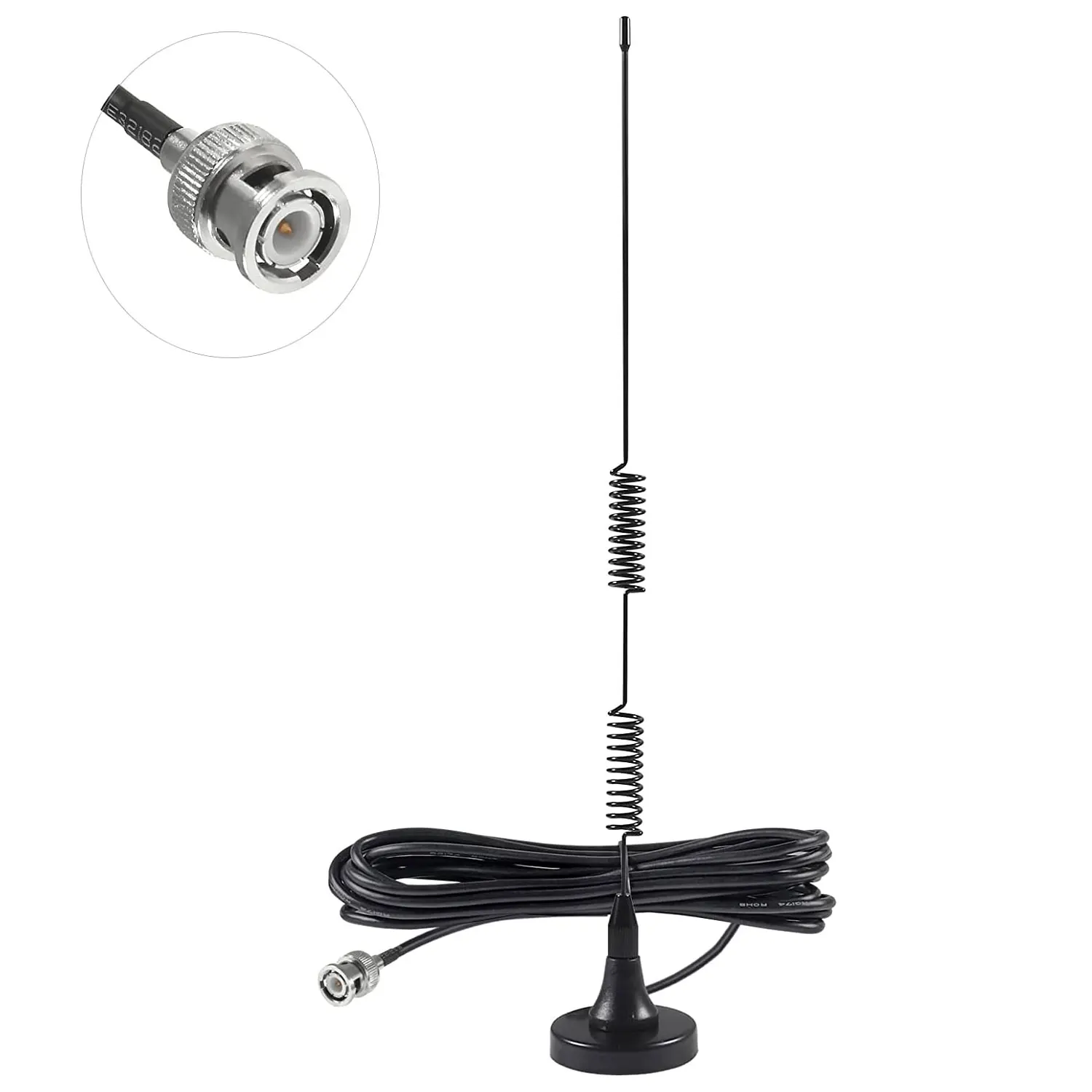 20-1300MHz Scanner Antenna Radio Scanner Magnetic Base Antenna HF VHF UHF Ham Radio BNC Male Antenna for Radio Scanner