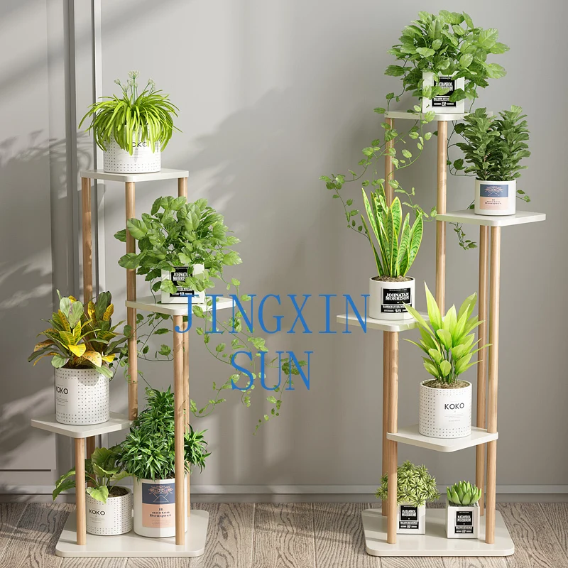 Light luxury flower stand Balcony shelf Interior decoration Living room Simple flower pot shelf Floor-to-ceiling multi-layer