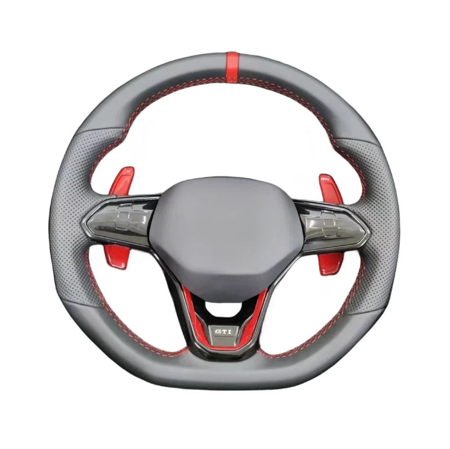 Leather Steering Wheel for Volkswagen Golf Steering Wheel racing car game steering wheel