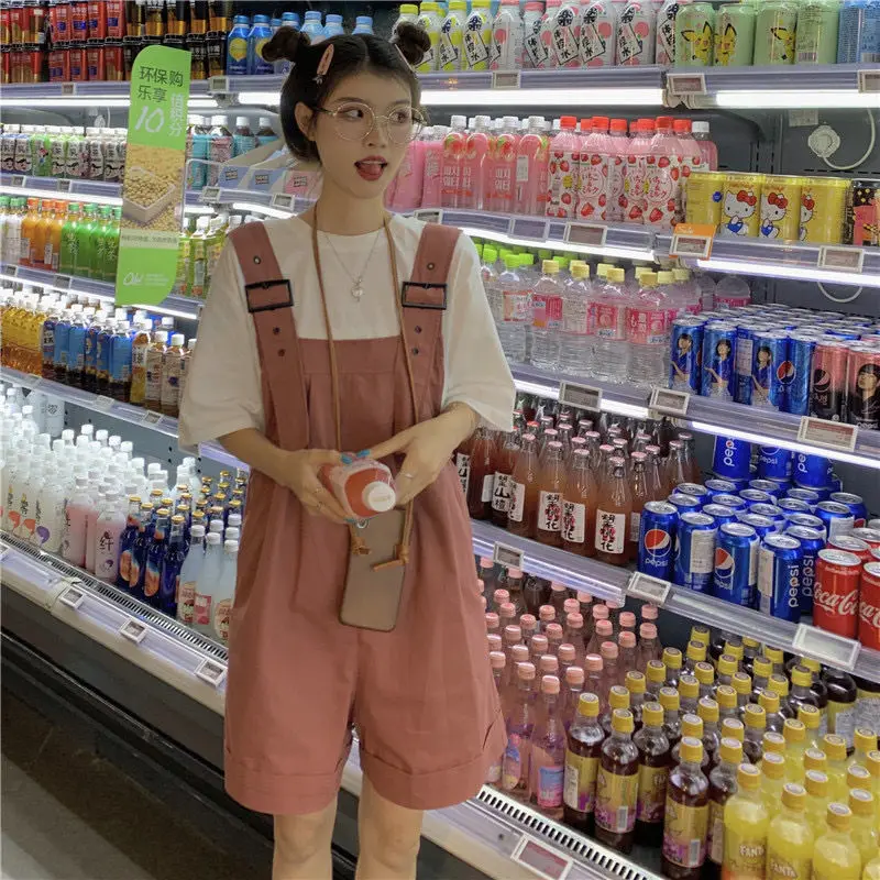 จั๊มสูทผู้หญิงหลากสี แต่งขอบผ้าฟล็อก สปริง/ซัมเมอร์ แต่งขอบสีแดง ยืดหยุ่น ติดกระดุมแบบ Y2K