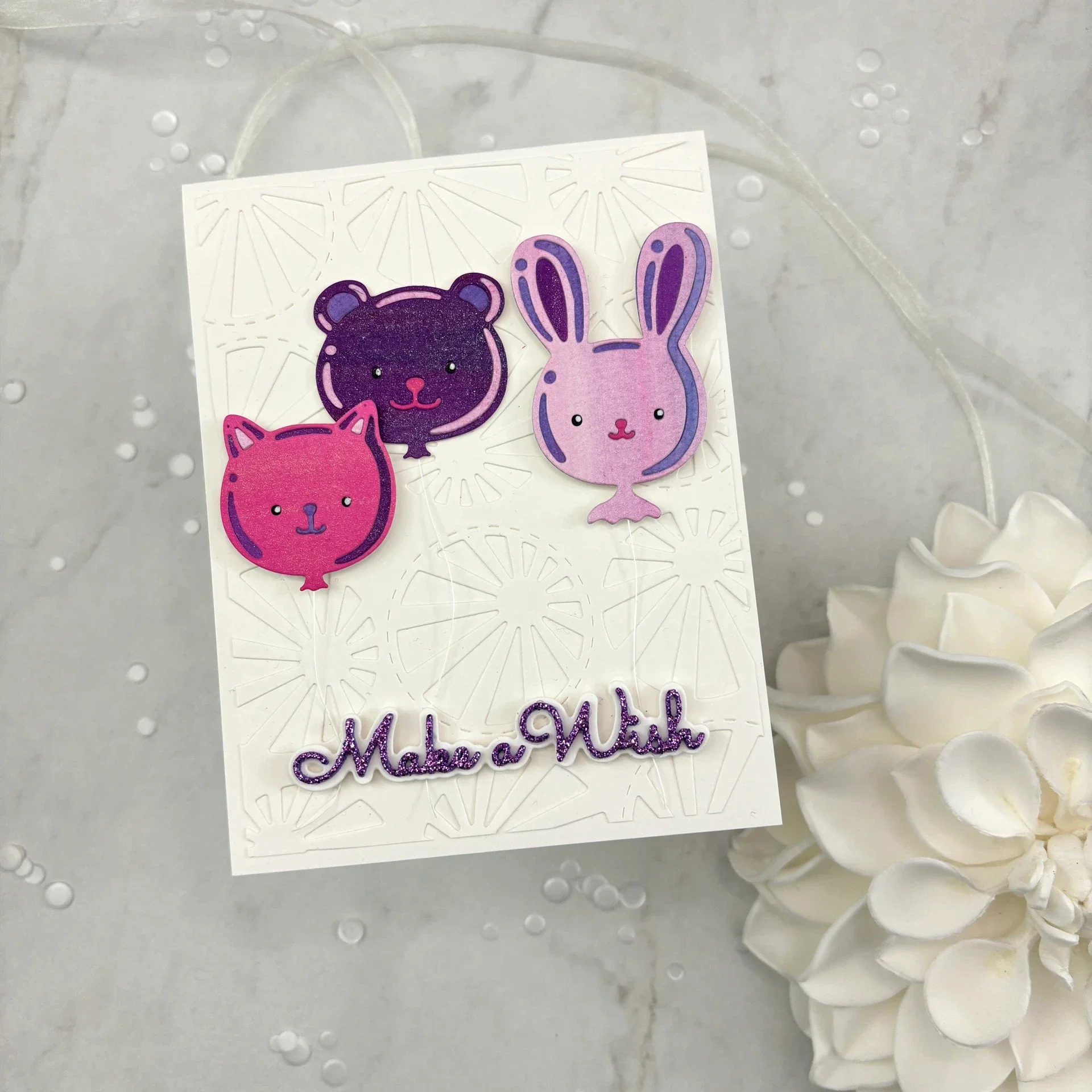 Celebrate Animal Balloons Craft Metal Cutting Dies Mold Strips Sheet Scrapbook Paper Craft Knife Mold Blade Punch Stencils Die