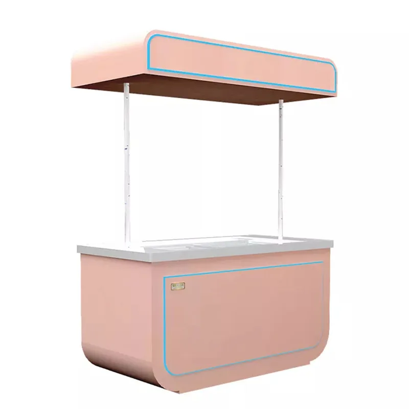 Hand Carts Popsicle Sticks Ice Cream Vending Cart Gelato Display Freezer Cold Drink Display Showcase Chiller Freezer Cabinet