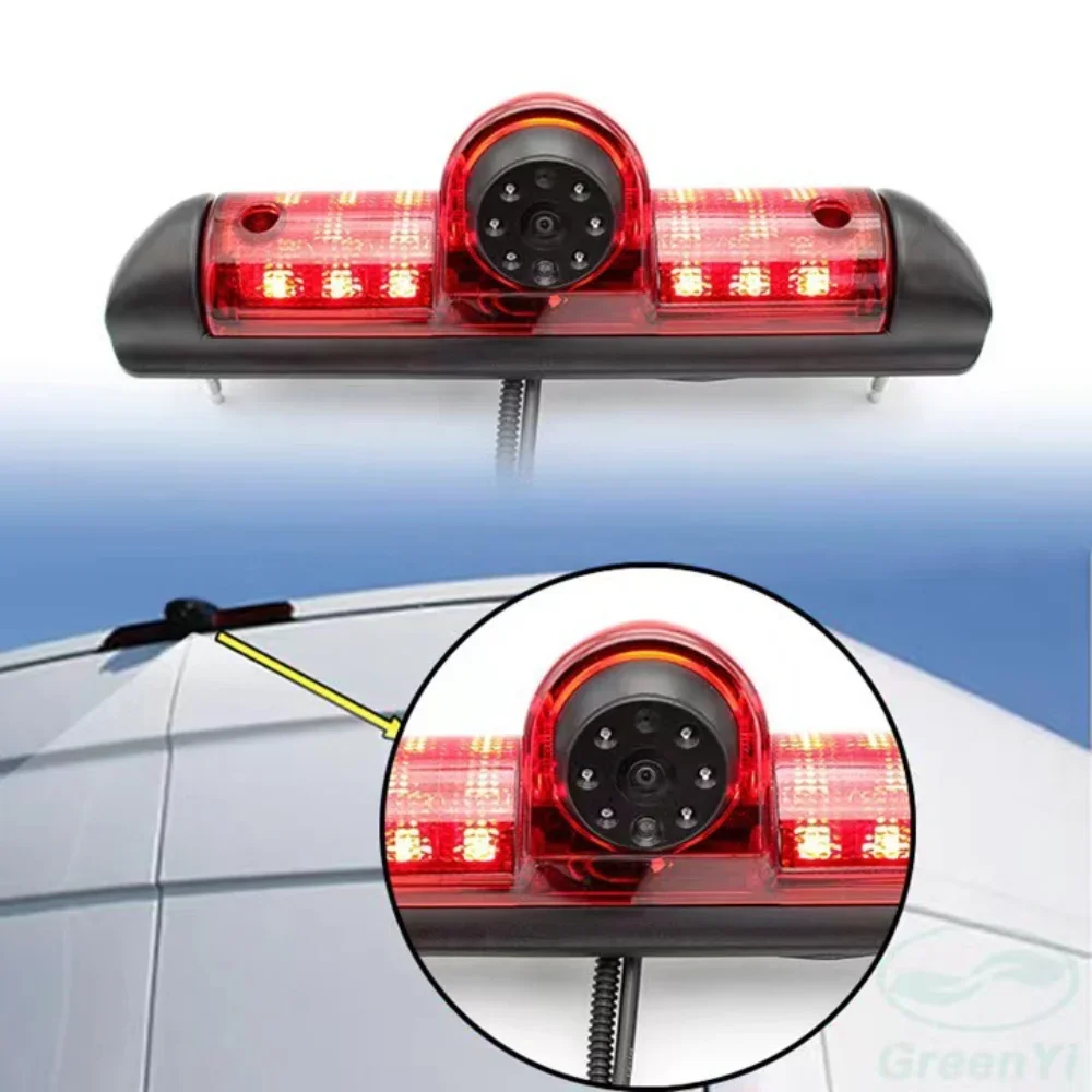 

REAKOSOUND Car Reversing Rear View Camera For FIAT Ducato 2006-2017 Peugeot Boxer Citroen Jumper Car Brake Light Night Vision