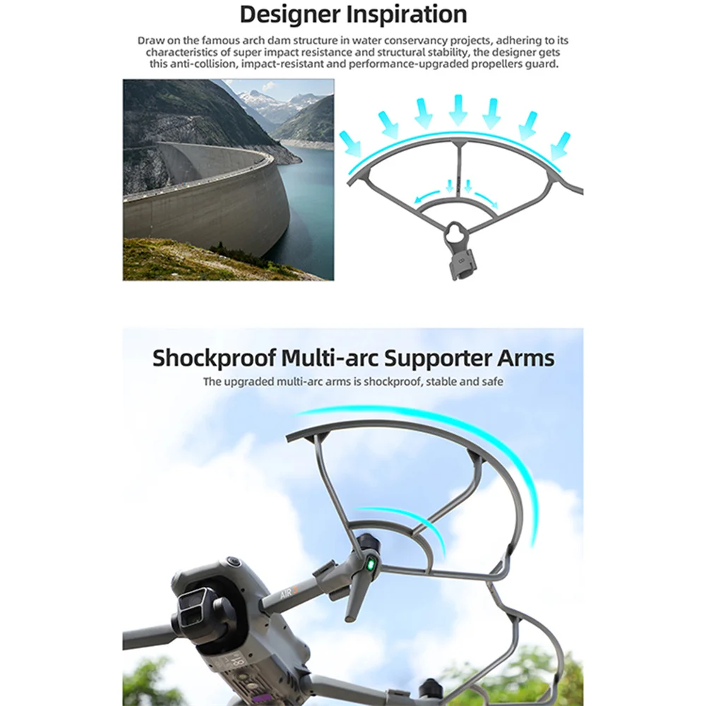 Shockproof Lightweight Propeller Guards Anti-collision Safety Cover for AIR 3 Drone Accessories