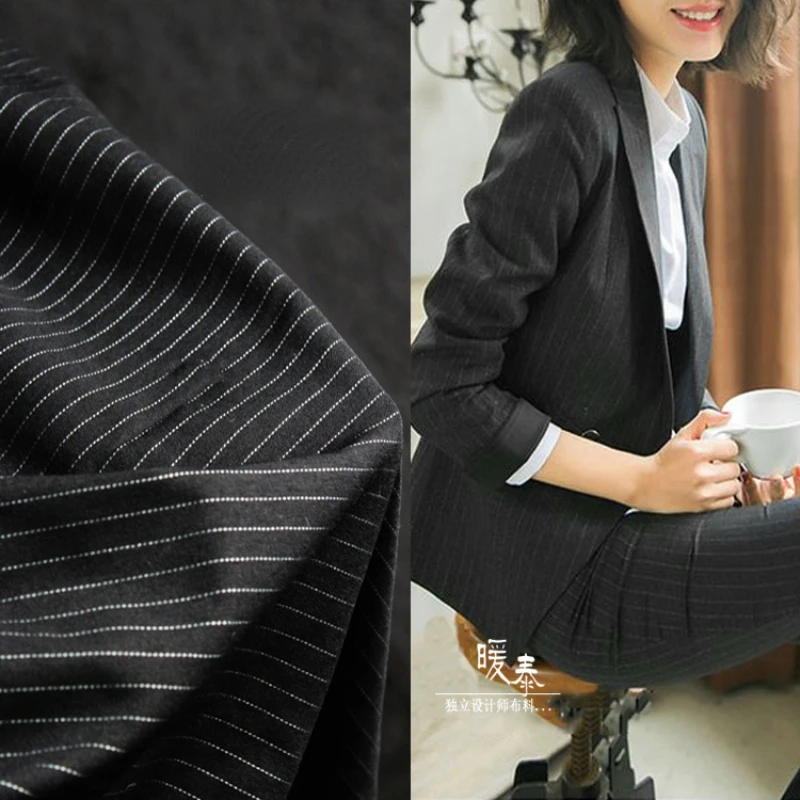 Striped Checkered Woven Fabric for DIY Sewing Skin Friendly Suit Windbreaker Designer Fashion Clothing Creative Styling Cloth