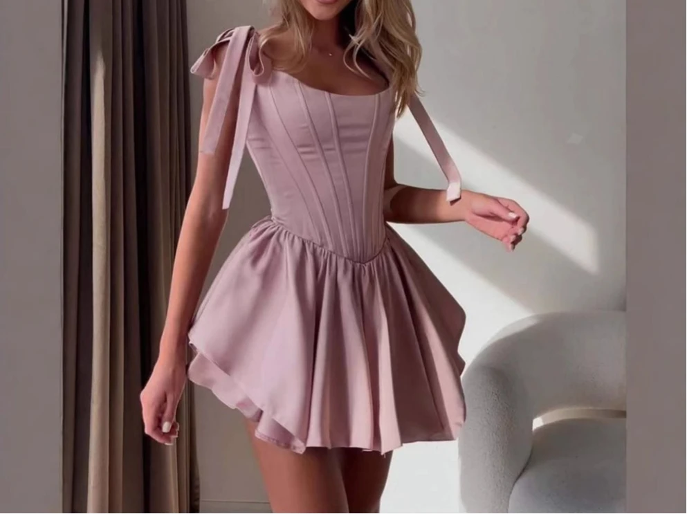2025 Summer New Pure Lust Temperament Slim Sleeveless Skirt French Solid Color Herringbone Waist Cinched Suspender Dress Women