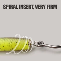 9KM 5-10Pcs Ewg Hook Weighted with Screw 2g~9g Worm Soft Lure Hook for Bass Saltwater Freshwater 3