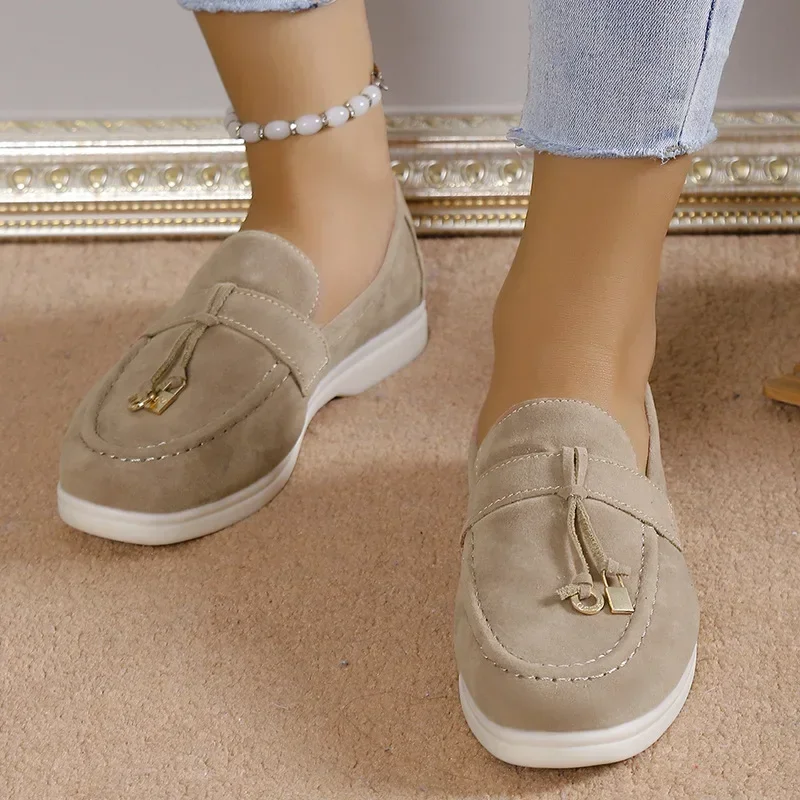 Casual Plus Size 43 Flats Shoes for Women New Comfortable for Work Women Shoes Breathable Loafers Zapatos De Mujer 2024