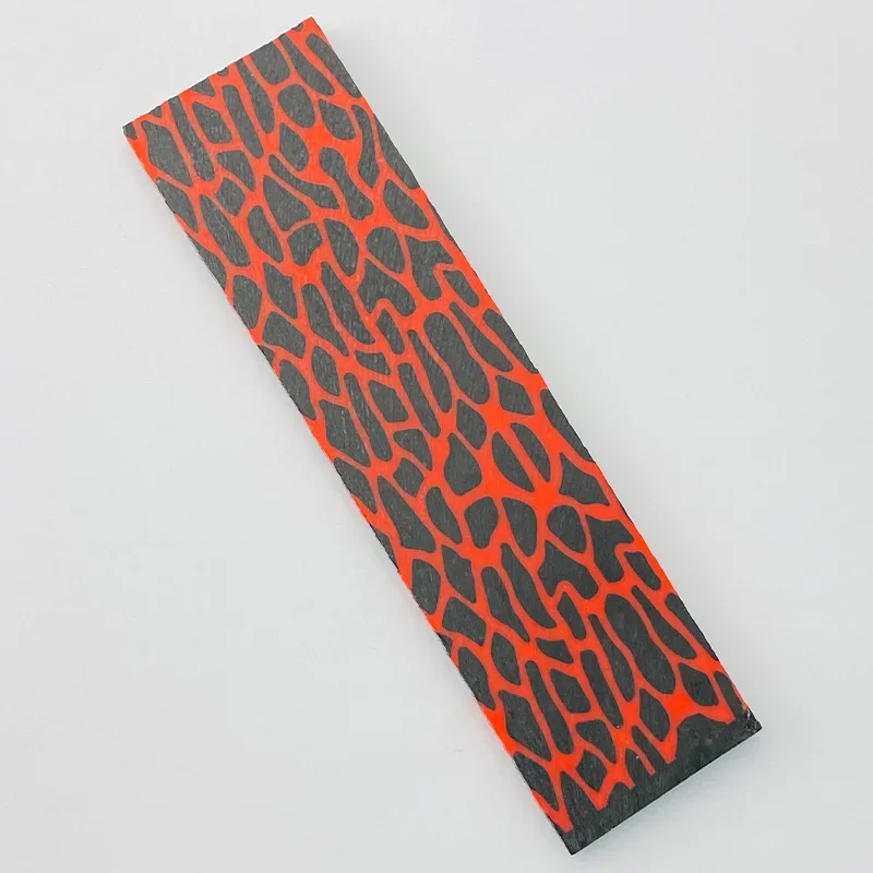 Balance à manche en résine avec motif de girafe coloré – Pour la fabrication de manche de couteau de bricolage/fait maison, matériel artisanal (130x40x8mm)