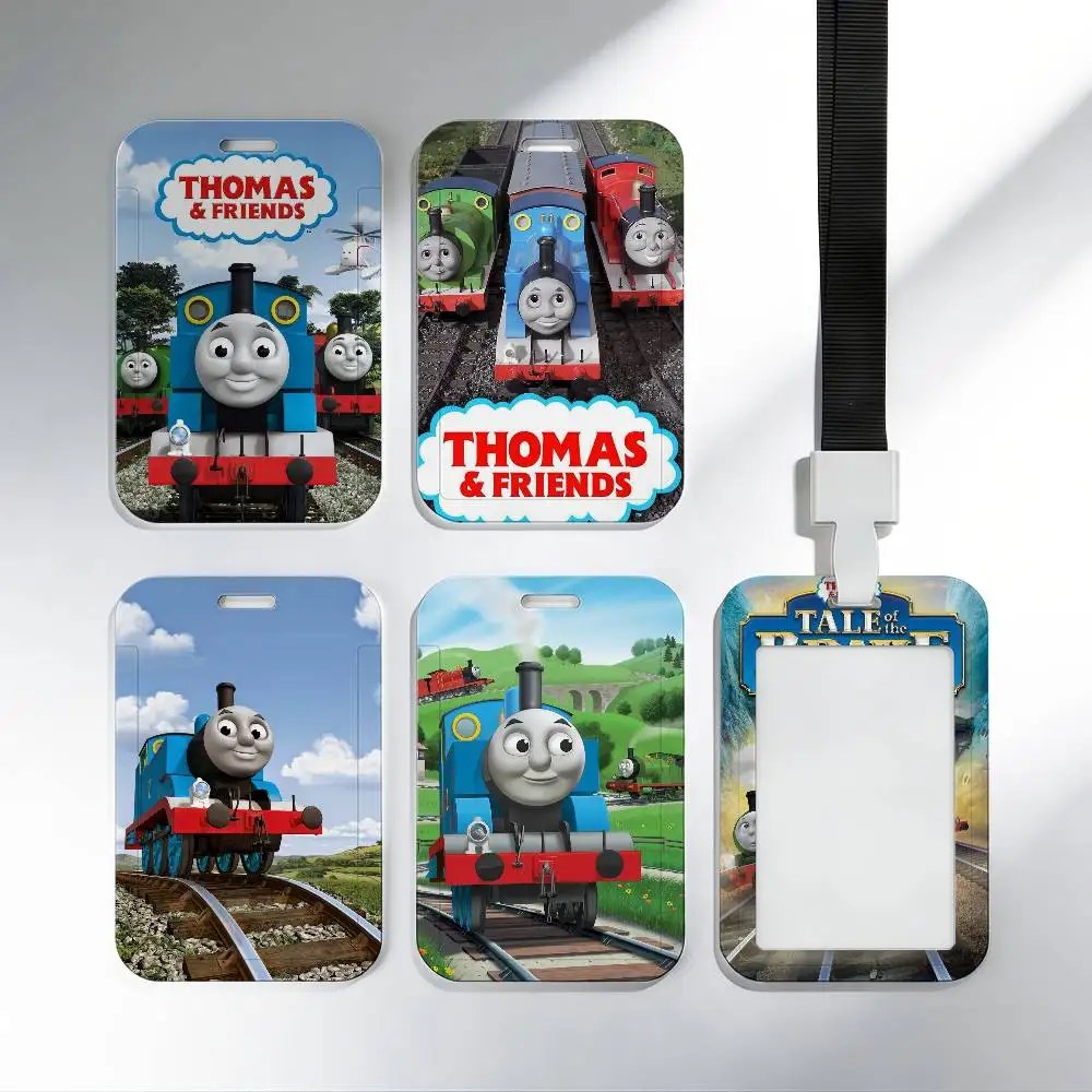 

T-Thomas-And-Friends Card Covers Holders Permit Holder Strap Students Kids Bus Cards Case ID