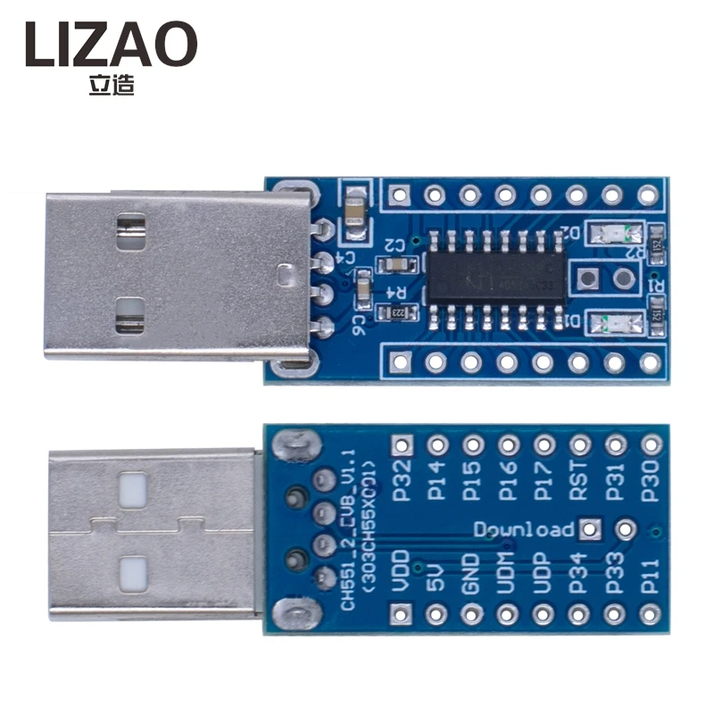 LIZAO CH552 CH551 Microcontroller Core Module USB Serial Port 51 MCU Development Board for DIY Programming Project