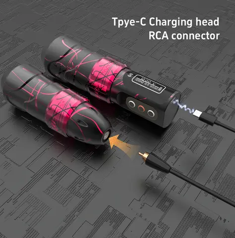 एम्बिशन सोल्जर मैक्स वायरलेस टैटू मशीन पेन डबल बेयरिंग स्ट्रेट रॉड 2400mAh कलर स्क्रीन बिलिंग बैटरी कोरलेस मोटर 10 best sales टैटू मशीन - №10