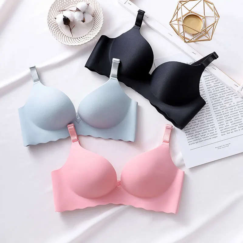 Women\'s Underwear Bras For Women Push Up Bra Sexy Lingerie Wireless Breathable Bra Bralette Candy Color Fashion Simple Lingerie