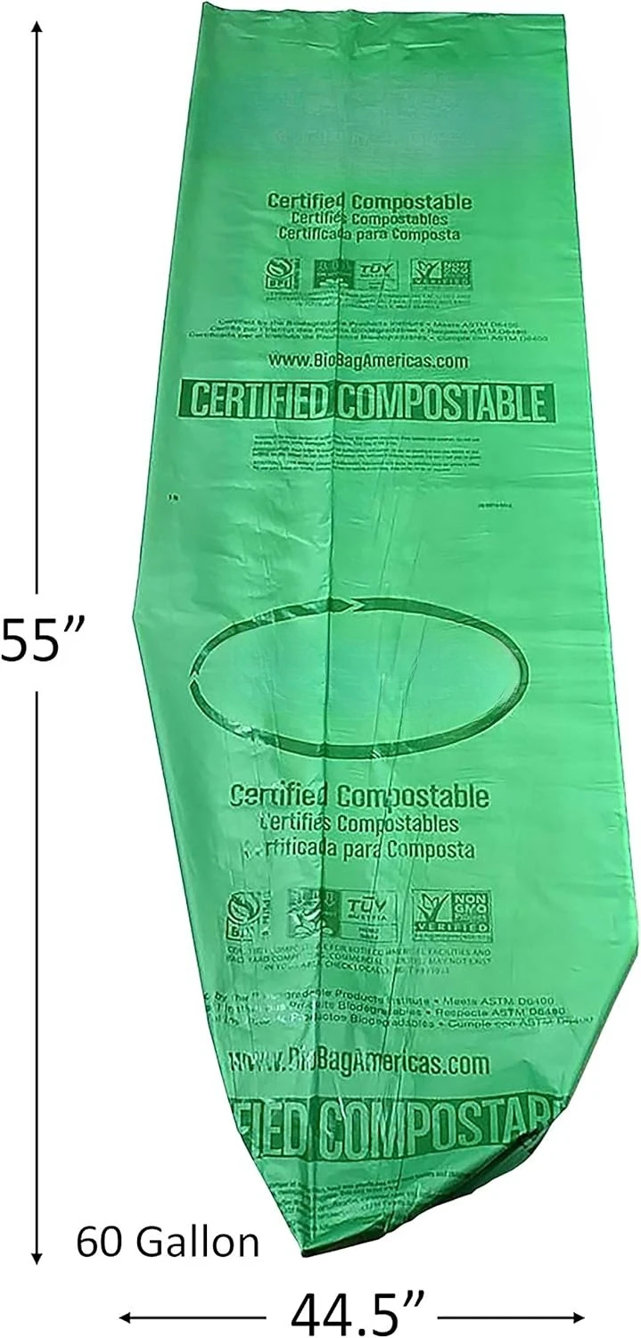 

60 Gallon The Original Compostable Food Scrap Commercial Gallon Bags, 100% Compostable Certified