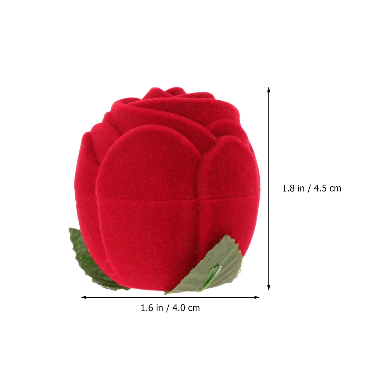 

Jewelry Storage Box Earring Flocking Organizer Stud Case for Gift Rose Shape Creative