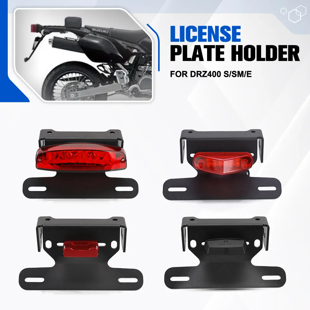 For SUZUKI DRZ400E/400S/400SM 2008-2025 Motorcycle License Plate Relocation Bracket Holder Rear Tail Tidy Fender Eliminator Kit
