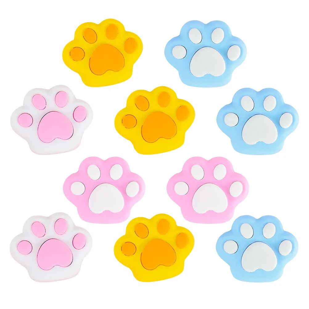 

10Pcs Cute Cat Paw Shaped Erasers Mini Pencil Eraser for Students Office Portable Kawaii Study Accessories Bulk Stationery
