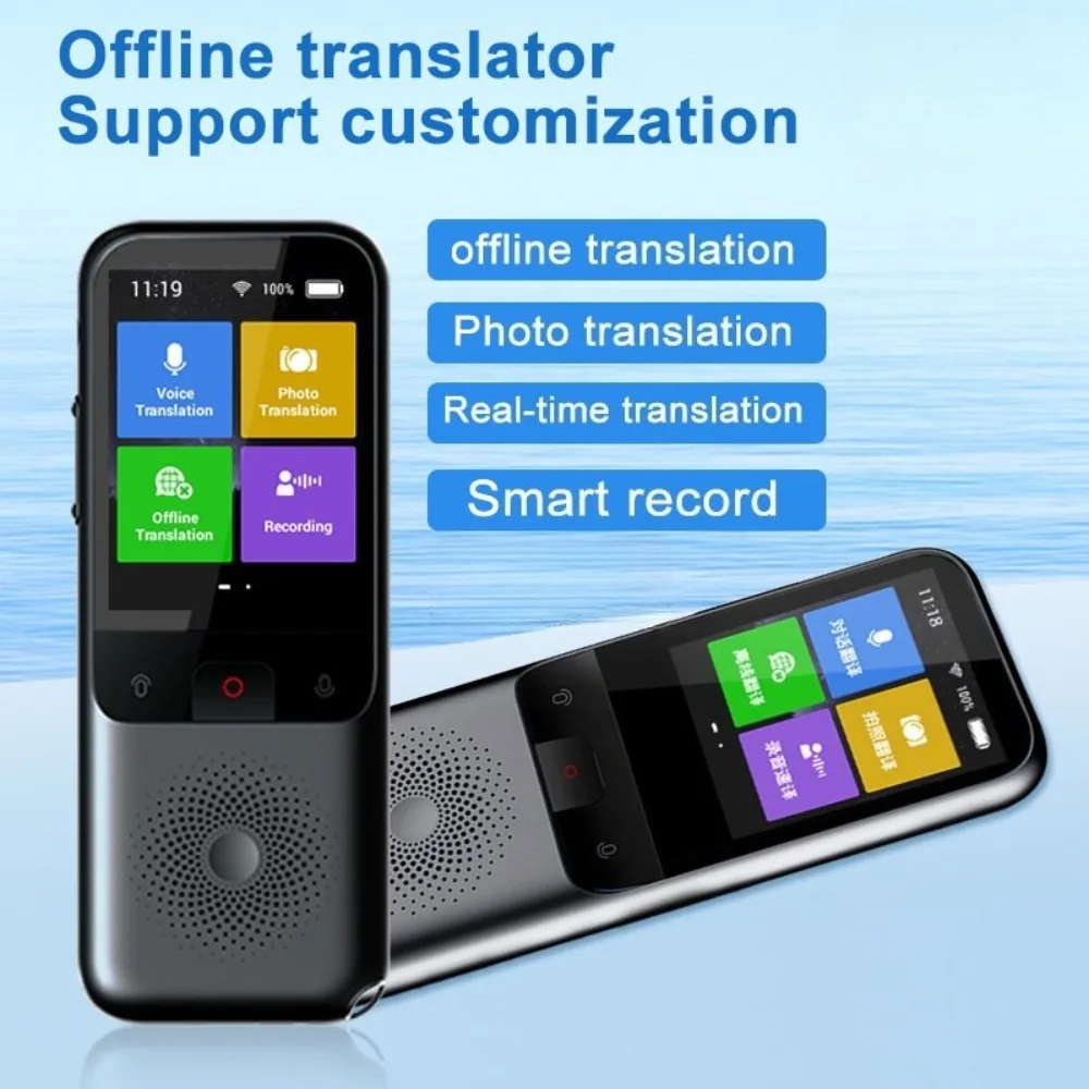 

Smart Offline AI Translator Device, Support 138 Travel Languages, 1500mAh Large Capacity Battery Portable Translation Machine