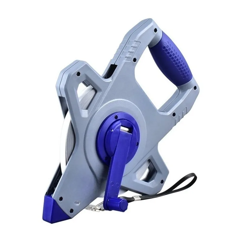 50m Steel Frame Tape Measure Portable Hand Crank Engineering Ground Measuring Tool