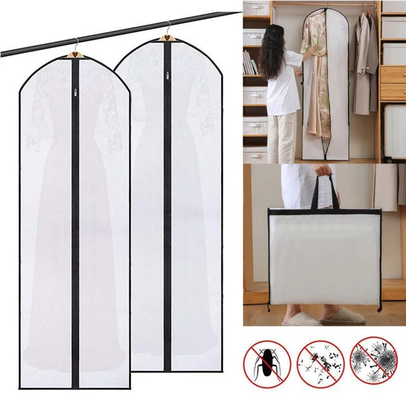 

Чехол для одежды 180 см: защитный чехол для костюмов, платьев, пиджаков, пальто, пылезащитный чехол-сумка для путешествий, чехол для свадебного платья