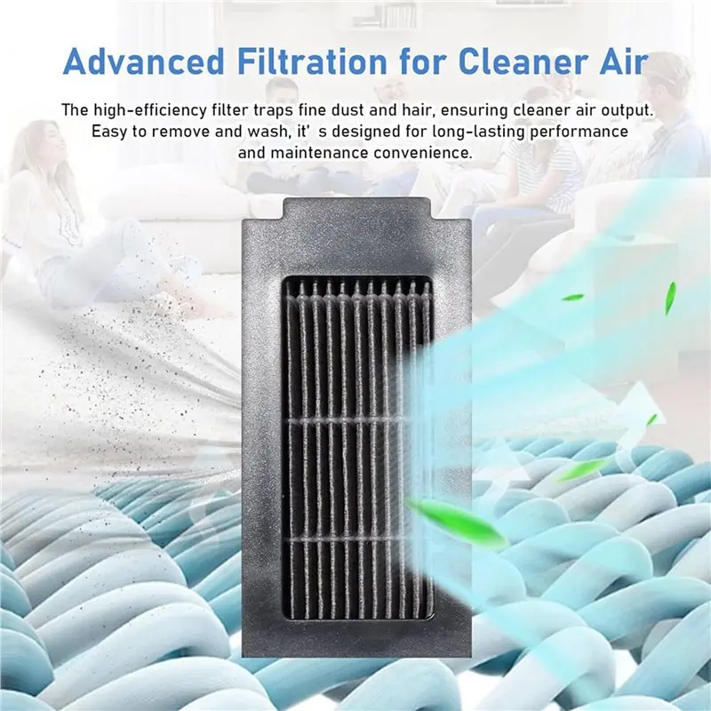 TCF 2 Set Replacement Accessories for Ecovacs Deebot T30C Omni / T30C Pro Omni Vacuum - Roller Brush, Side Brush, Filter, Mop,