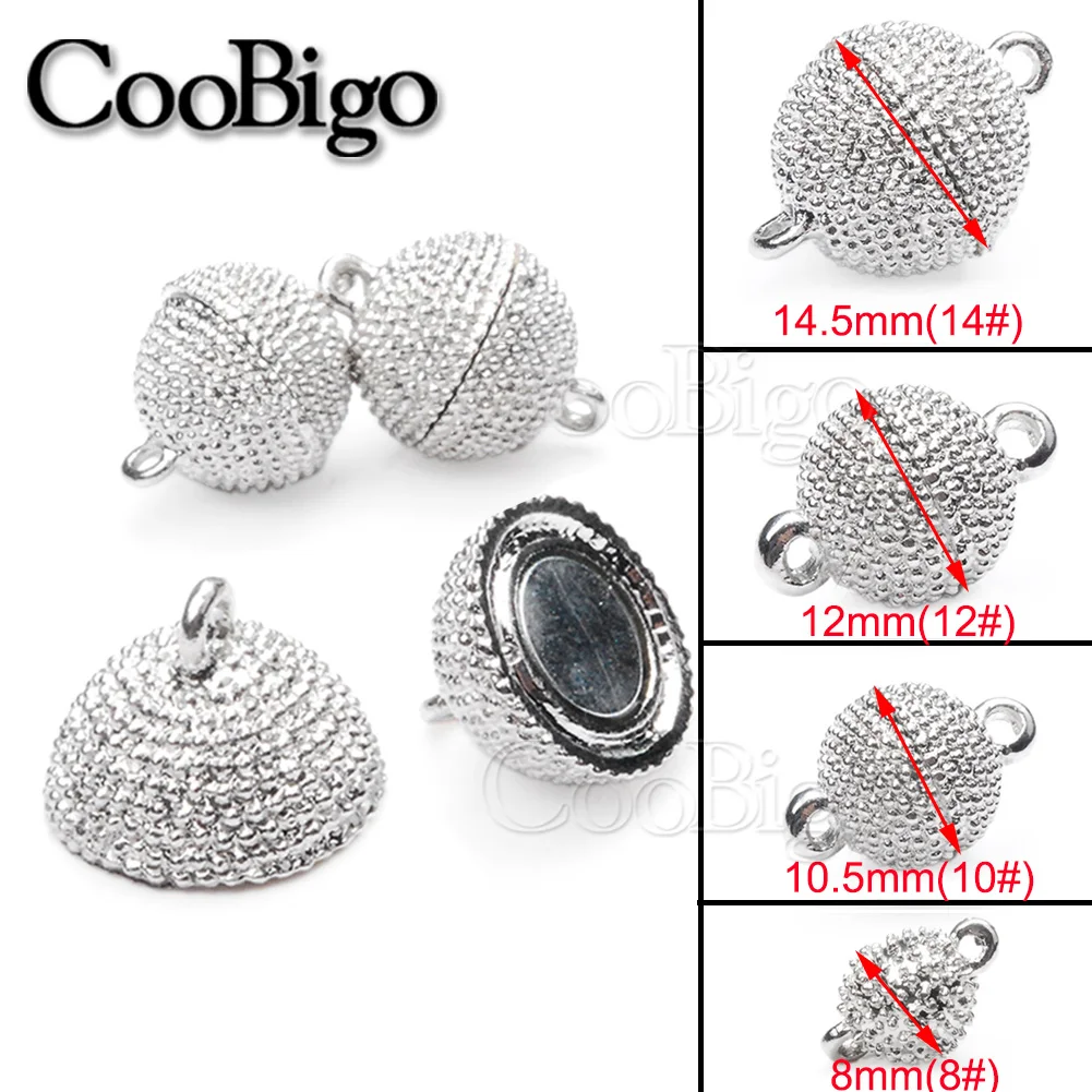 5Sets Strong Magnetic Clasp Beading End Connector Magnet Closure Fastener Buckle for DIY Bracelet Necklace Jewelry Making Decor