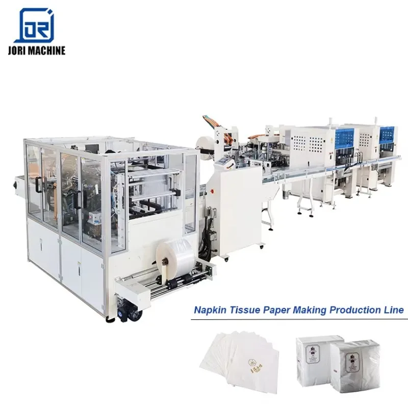Automatic Transfer Napkin Tissue Paper Roll Folding Machine Color Printing Embossing Napkin Paper Production Line