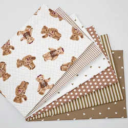 Heart Dot Bear  Twill Cotton Fabric DIY Sewing Patchwork Quilting Tissus Cloth For Handmade Baby&Child Dress Toy Tecido Tilda