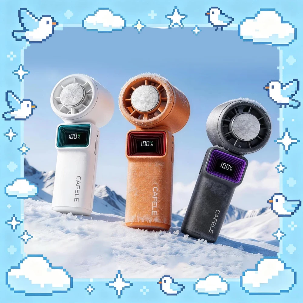 Cafele F11 Abyss Mirror Handheld Electric Fan 100 Th Gear Wind Handheld Electric Small Fan Reduce Noise Light Weight For Gifts