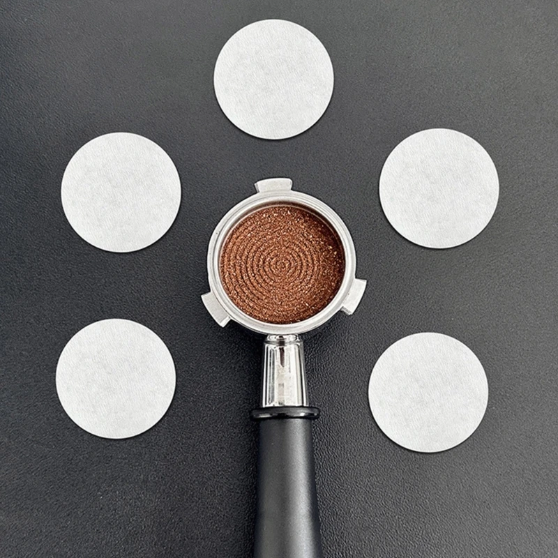100 stuks espressofilterpapier 51 mm / 58 mm vervangend koffiewitpapierfilter