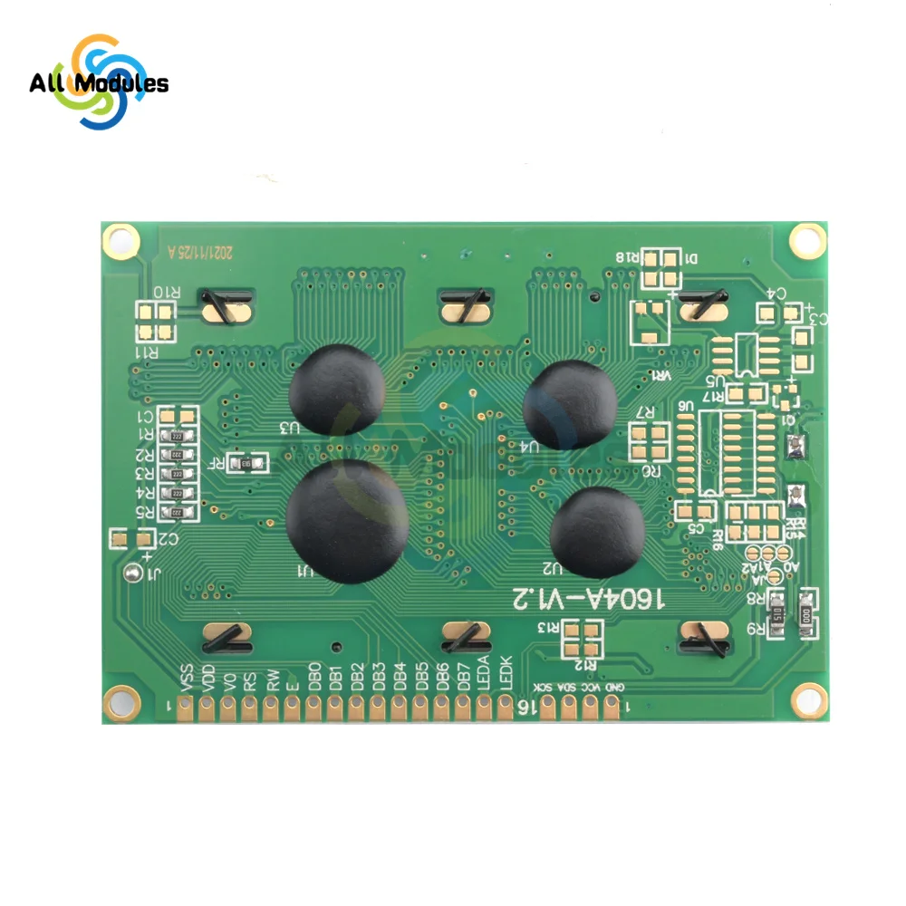 LCD1604 1604 LCD Module LCM Blue / Yellow Green Screen 16X4 Character LCD Display PCF8574 PCF8574T IIC I2C Interface 5V