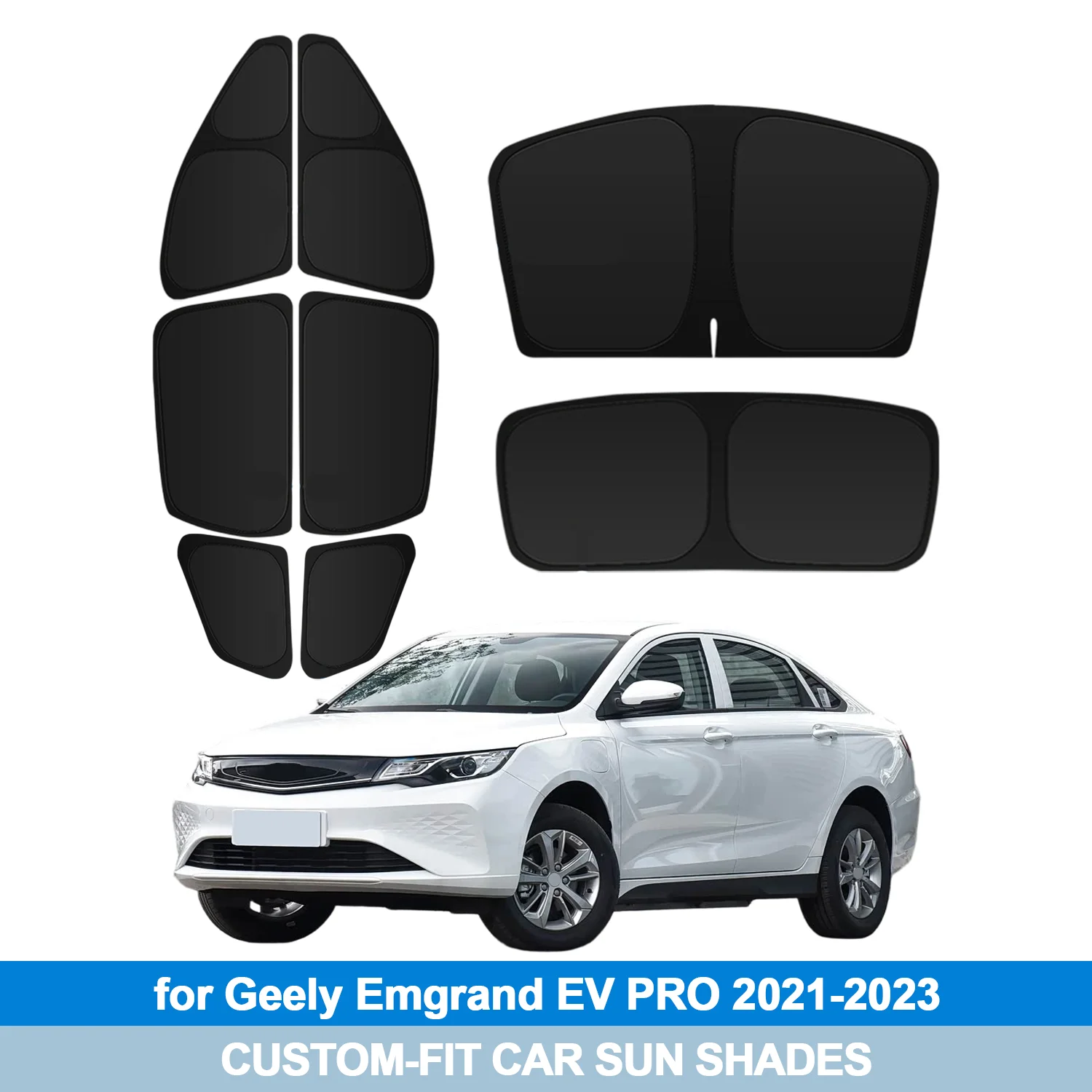 

For Geely Emgrand EV PRO S 2021-2023 Windshield Sun Shade Side Window Shades Cover Sun Visor Shield Privacy Protection Car