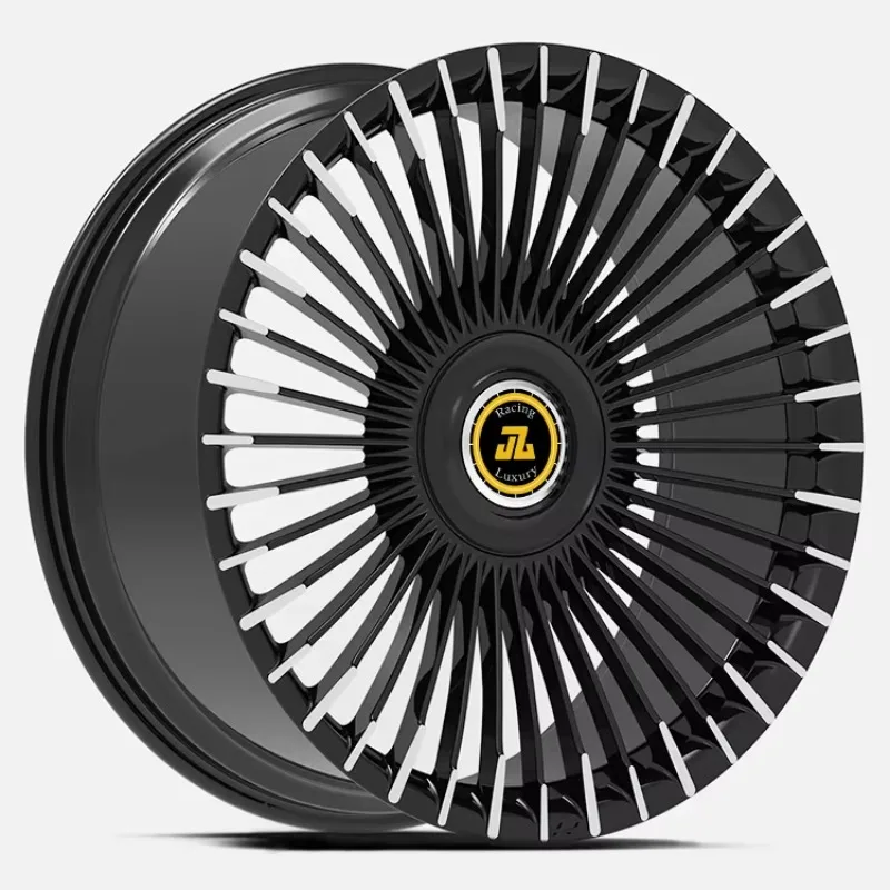 5x108 Forged Alloy Wheels 17 Inch 5 Holes Black Mesh Design Impact Test New 4 Pieces W166 X156 Custom Forged Alloy Wheels