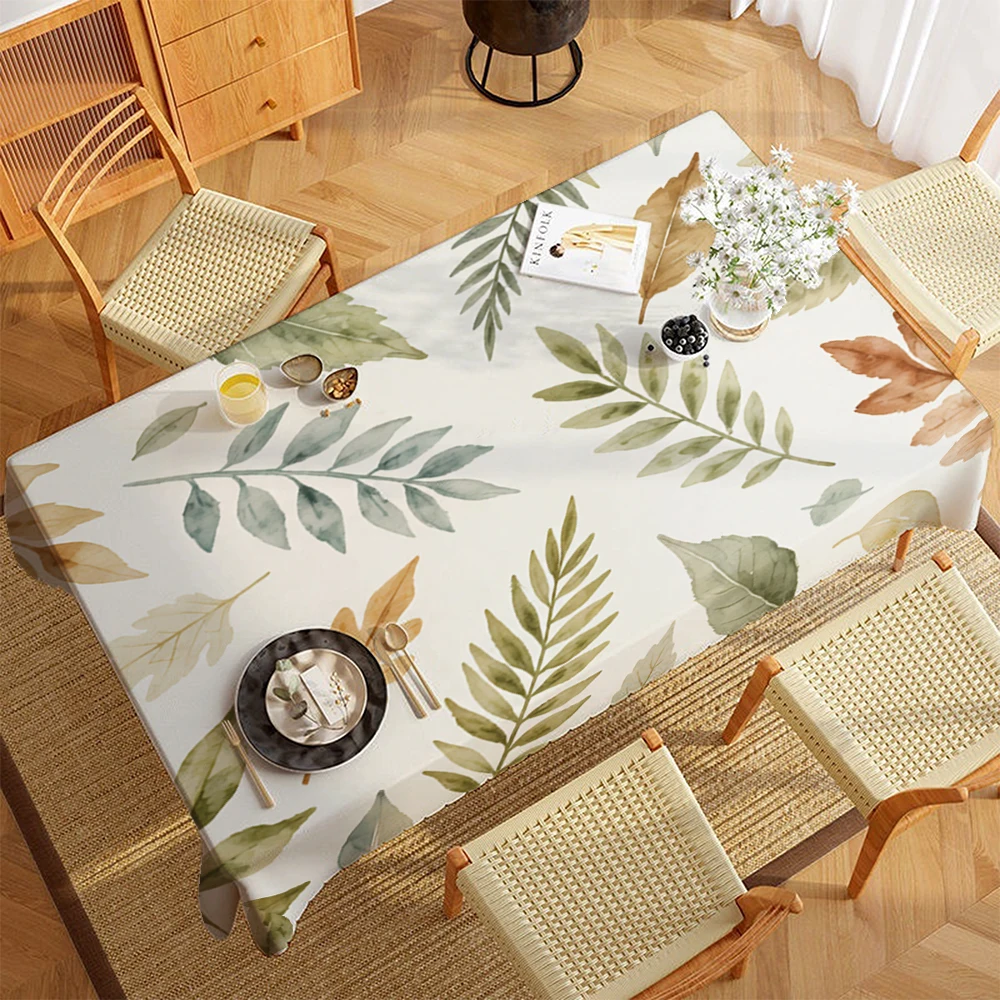 Botanical Polyester 2D Flat Printed Table Cover Room Decor Picnic Blanket Camping Party Supplies Table Covers For Dining Table