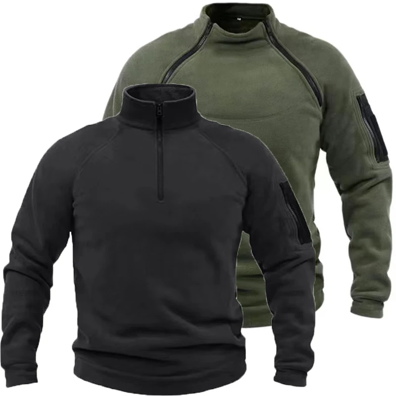 Sweat-shirt militaire à col montant, vestes polaires pour hommes, pull tactique Cargo, randonnée Camping escalade Trekking, vestes coupe-vent