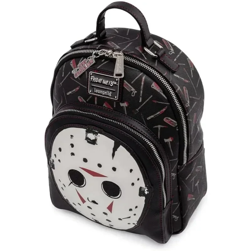 Loungefly-Bolso de hombro con doble correa para mujer, Mini mochila, Jason Mask The 13, viernes