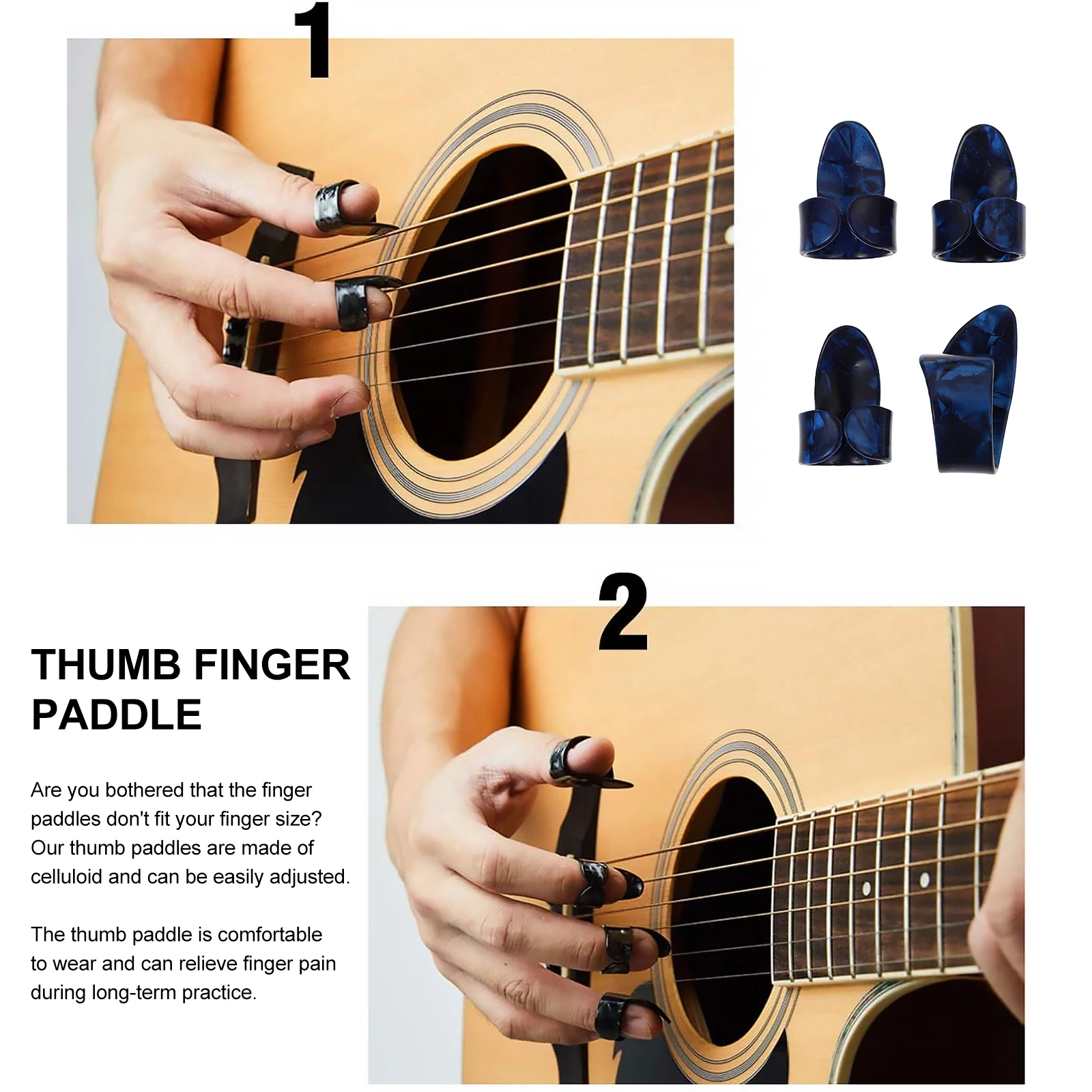 

Finger Sliding Stick Set Glass Slide for Guitar Accessories Picks Accessory Slides