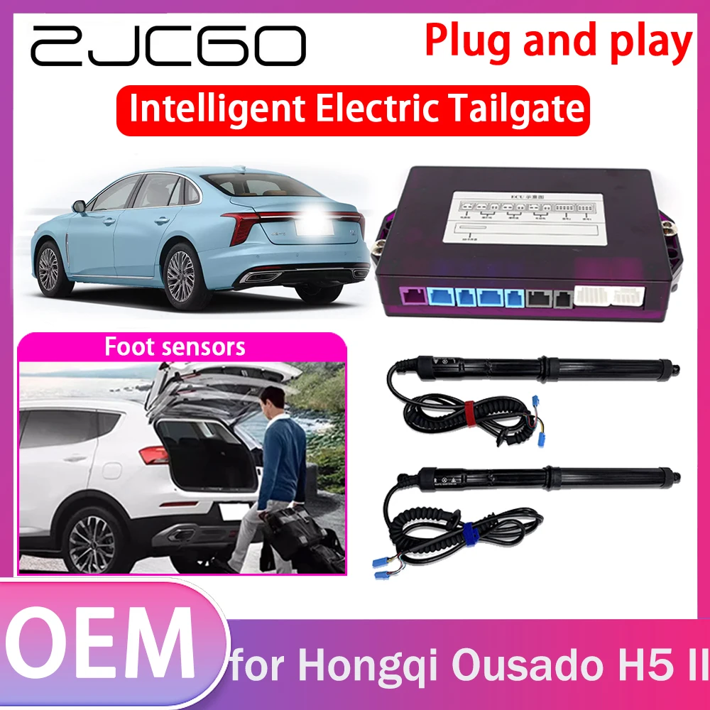 ZJCGO Electric Tailgate Lift Drive Trunk Opening Tail Gate Lift Soft Close Car Door for Hongqi Ousado H5 II 2022 2023 2024