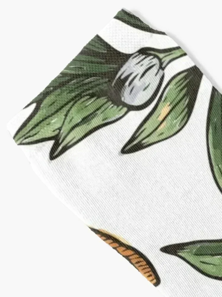 Orange pattern orange Socks Hiking boots anti-slip custom sports Lots Socks Woman Men's