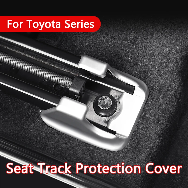 Car Seat Rail Cover Seat Sliding Cap ABS Seat End Rail Protective Cover For Toyota All Series RAV4 Corolla Cross Camry Accessory