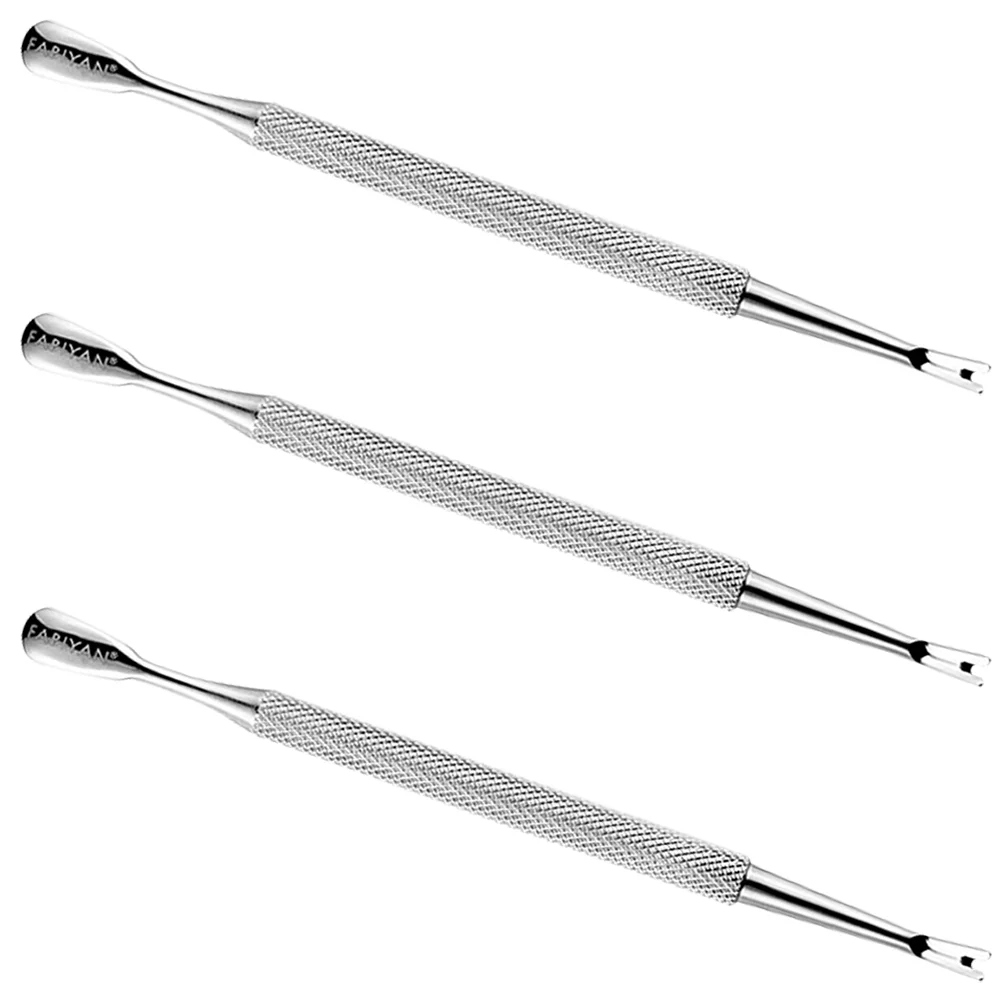 

3 Pcs Pedicure Tools for Feet Cuticle Pusher Trimmer Nail 12x1cm Cleaning Scraper