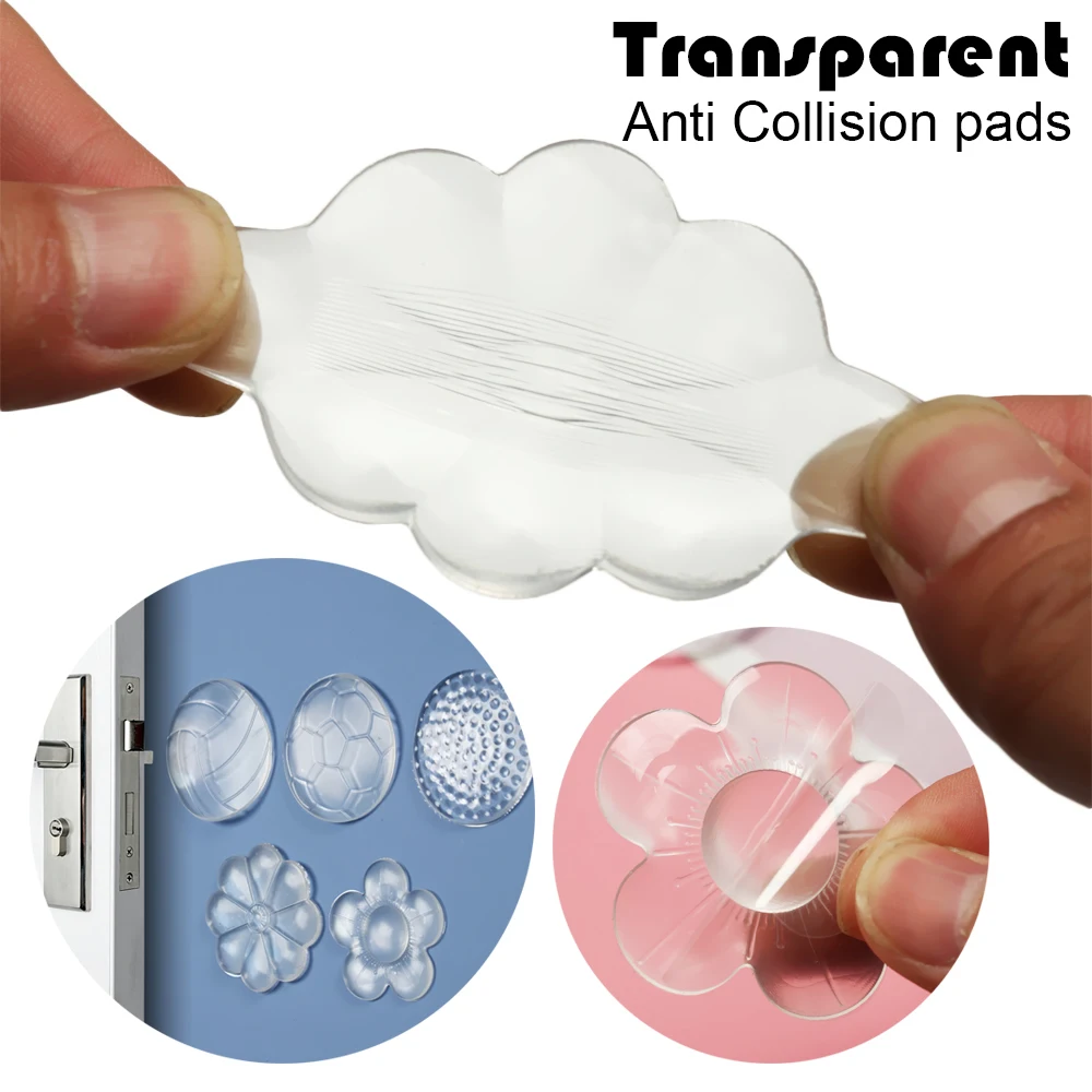 Rubber Stopper Door Mute Stickers Transparent Protection Pad Door Stopper Hardware Bumper Wall Mat Safety Shockproof Protectors